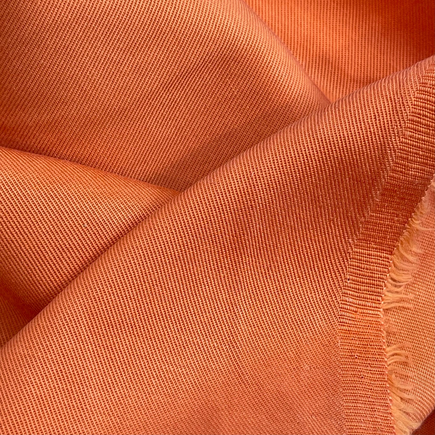 Orange Sherbet Viscose Cotton Twill