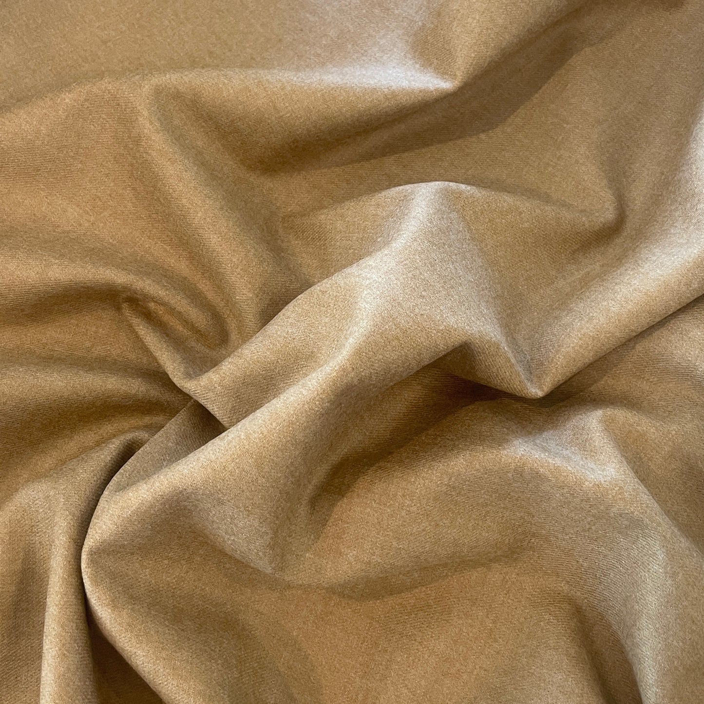 Caramel brushed wool suiting