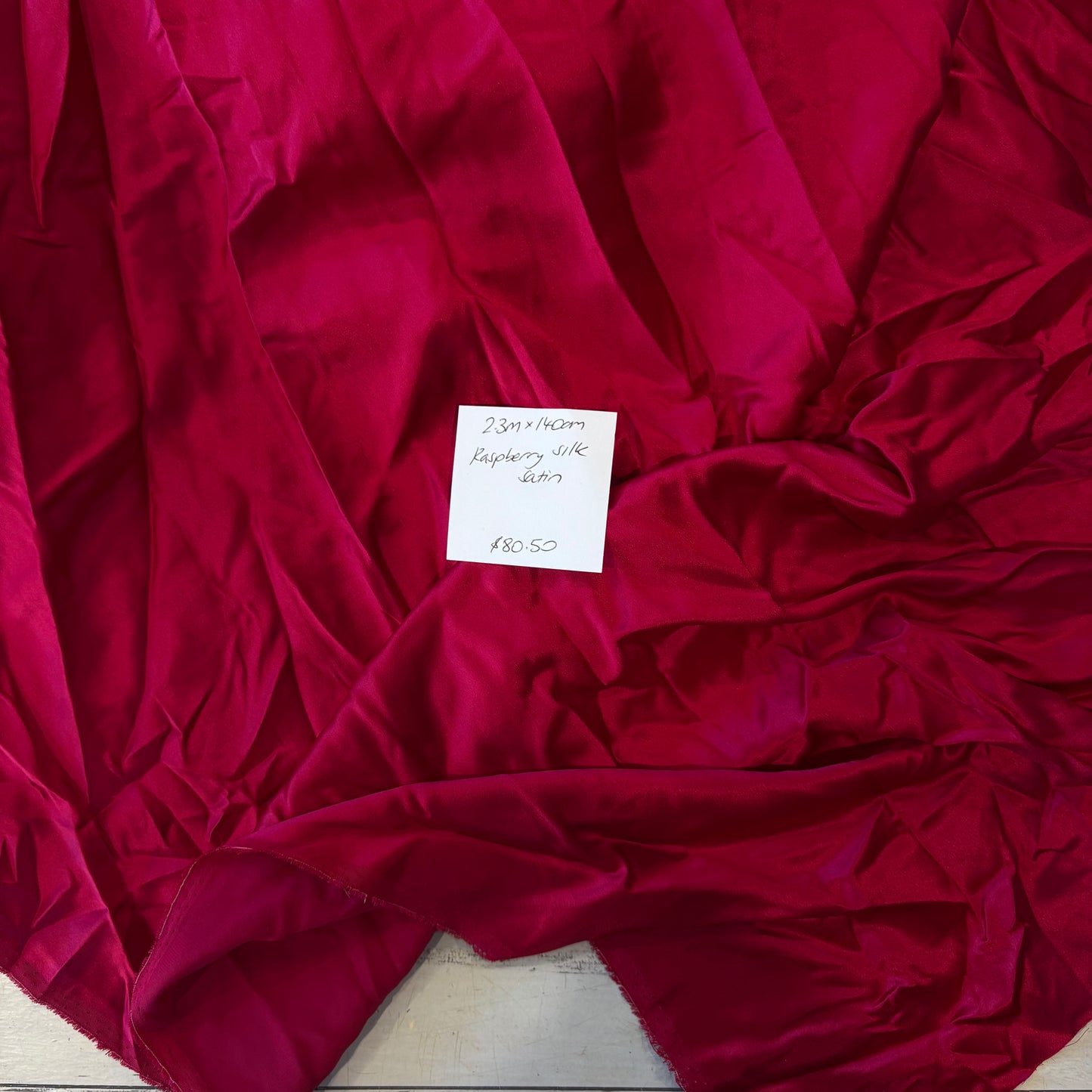 2.3m Raspberry Silk Satin