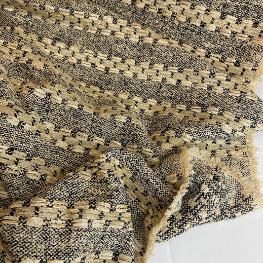 Caramel lines textured Tweed Coating