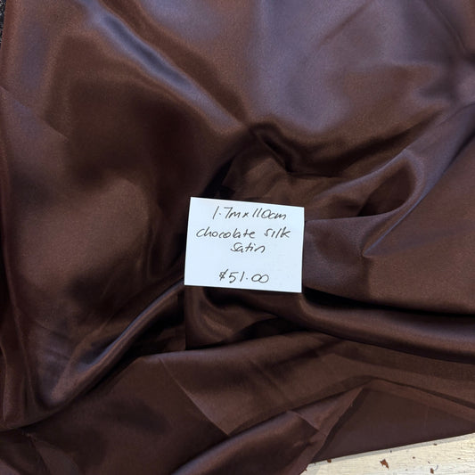 1.7m Chocolate Silk Satin Nicola Finetti