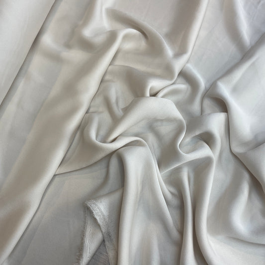 Elle alabaster lightweight stretch satin
