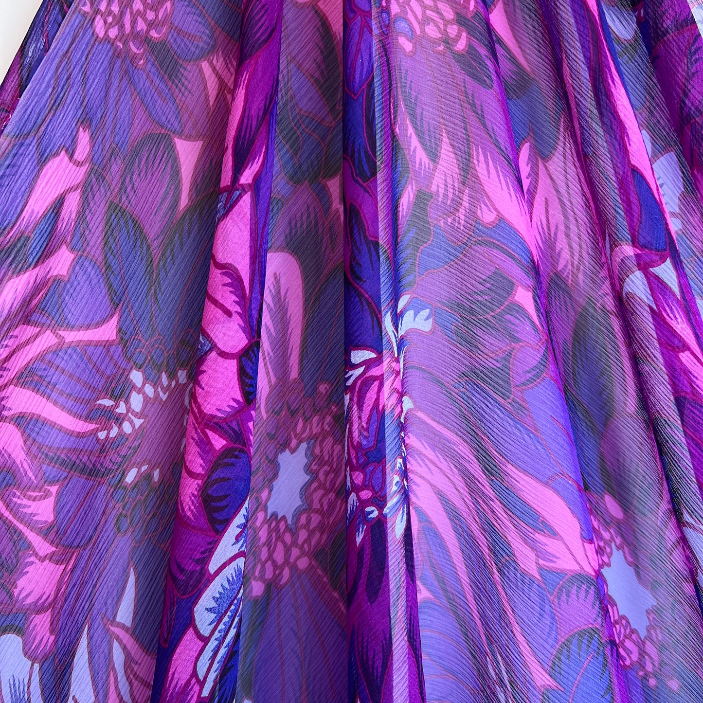 1mtr Mulberry Bloom Crinkle Silk Chiffon