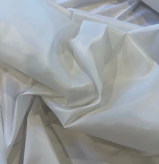 White stretch polyester dress lining