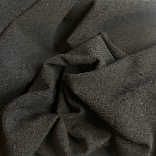 Tully bonded black crepe knit