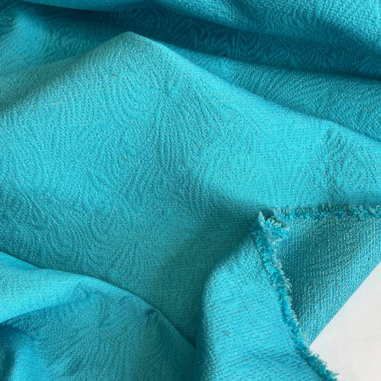 Majestic Blue Silk Jacquard