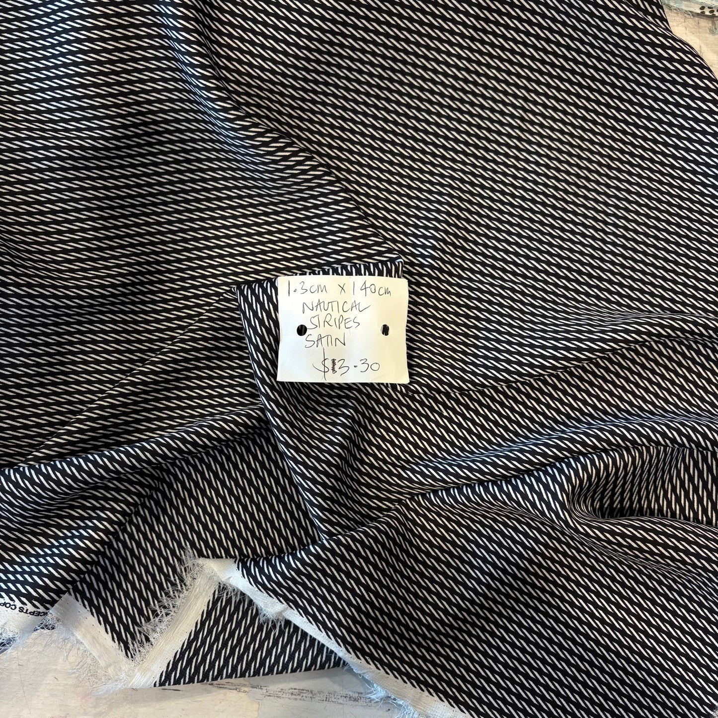 1.3m Nautical Stripes Satin