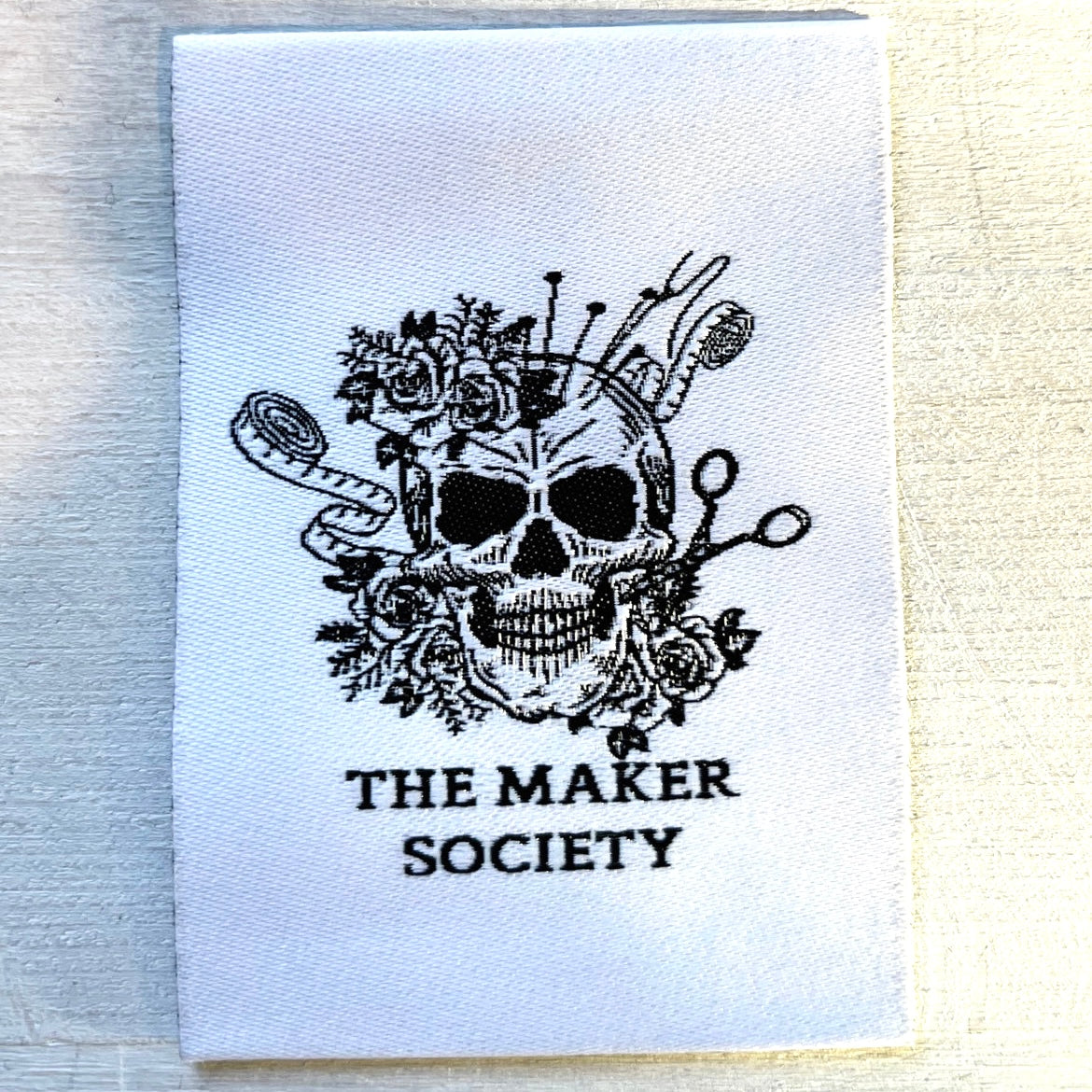 Set of 4 maker society cloth labels