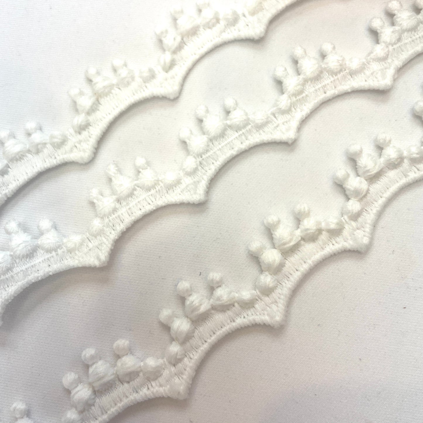 polka dot scallop edgeing lace trim