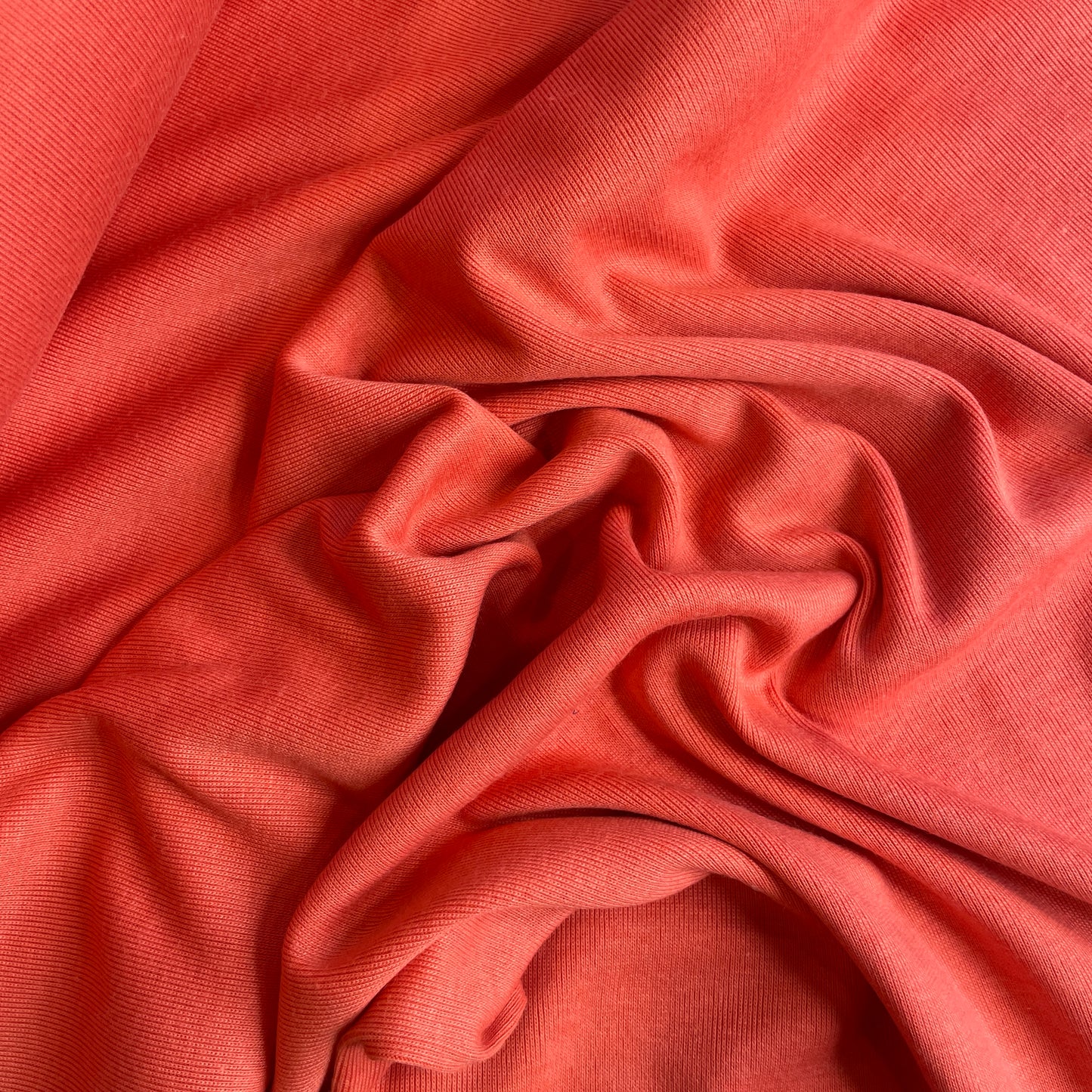 Coral tubular cotton ribbing