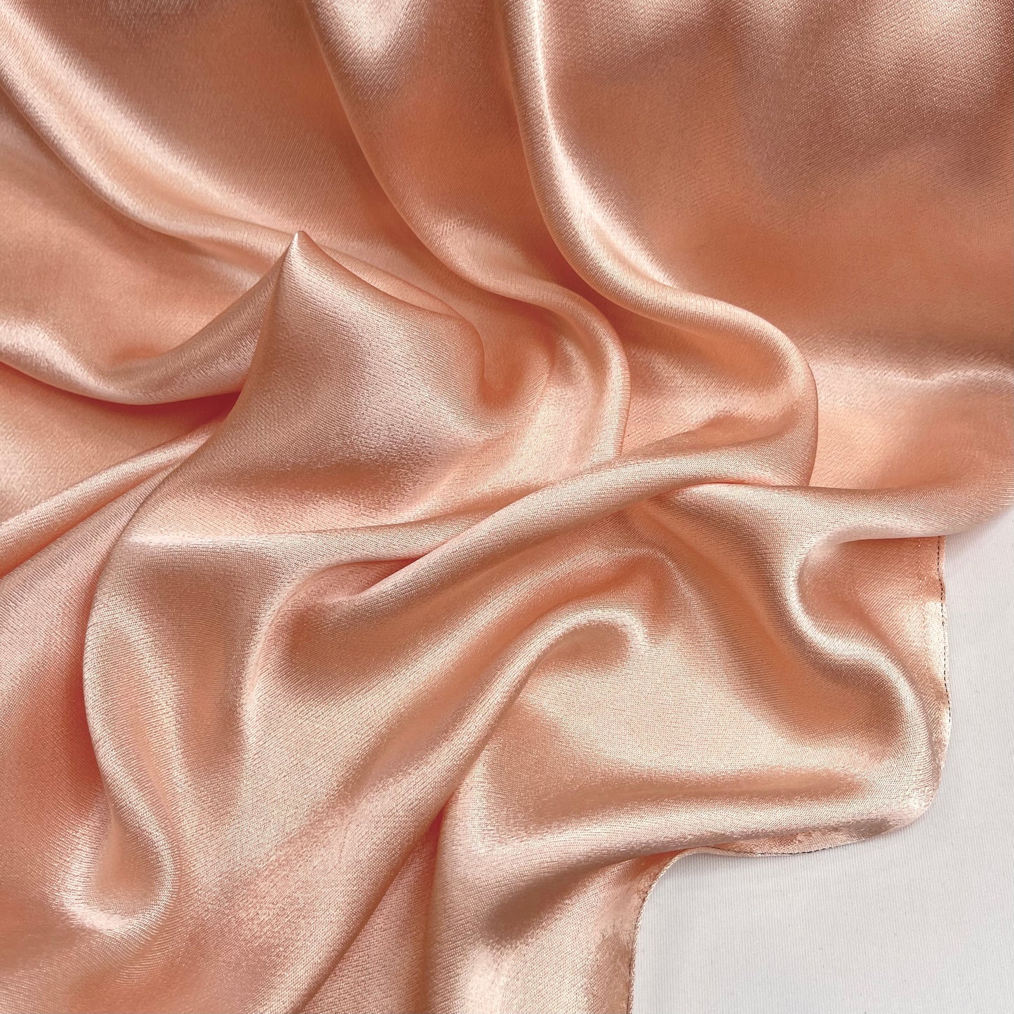 Pastel Peach Luxury Drape Viscose Satin