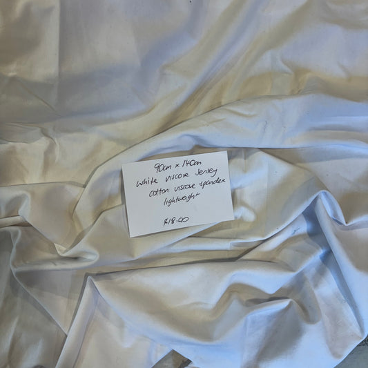 90cm White Viscose Jersey