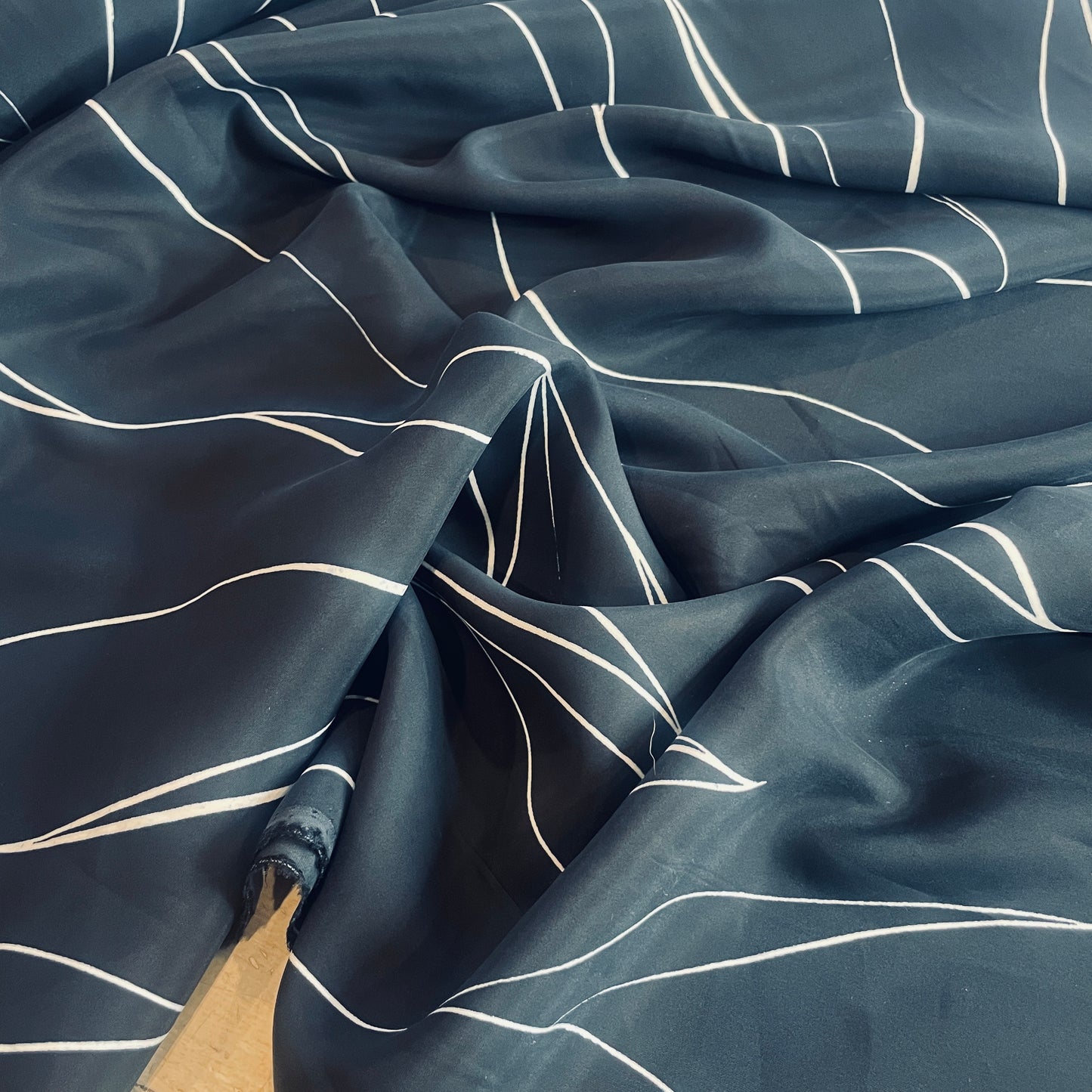 Hand drawn Silk Crepe de Chine