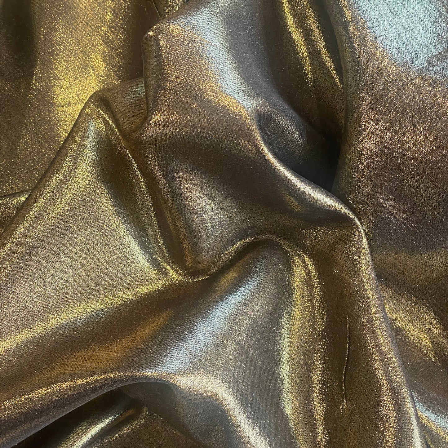 Disco metallic gold foil Silk Chiffon