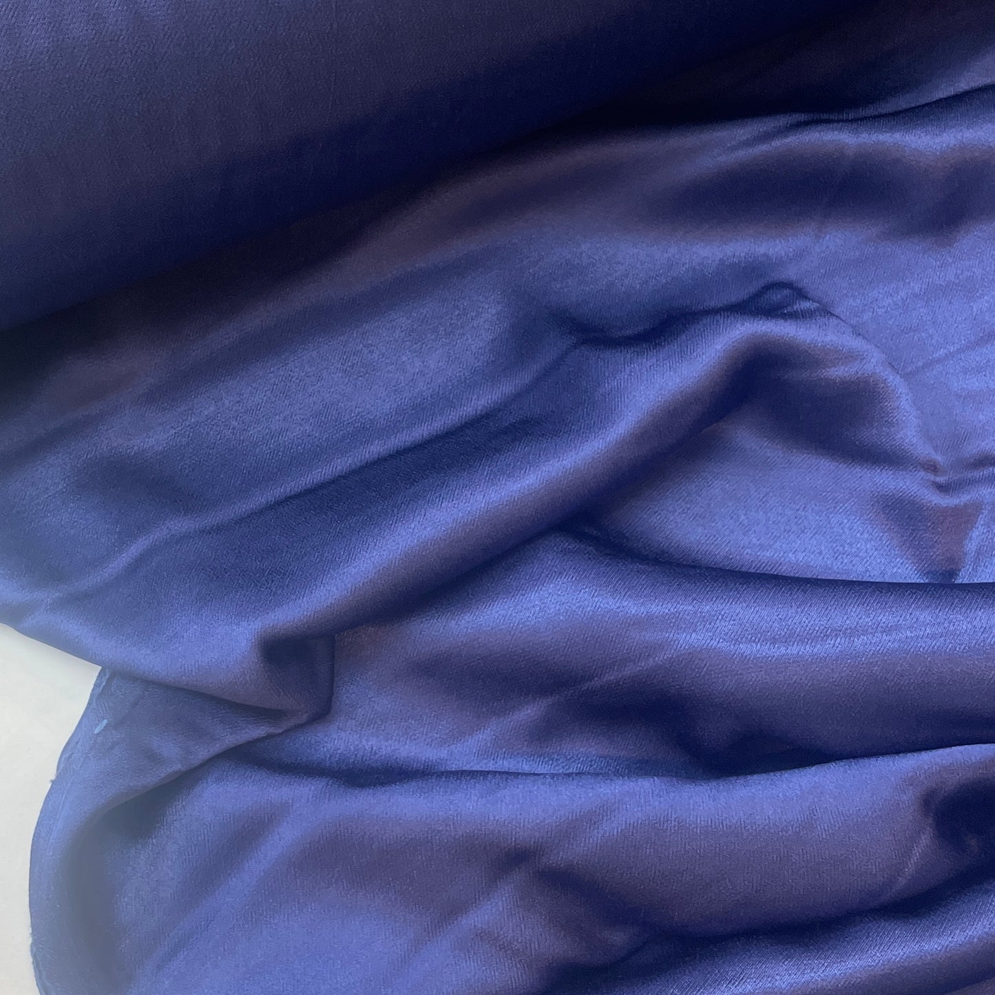 Midnight blue Luxury Drape Viscose Satin