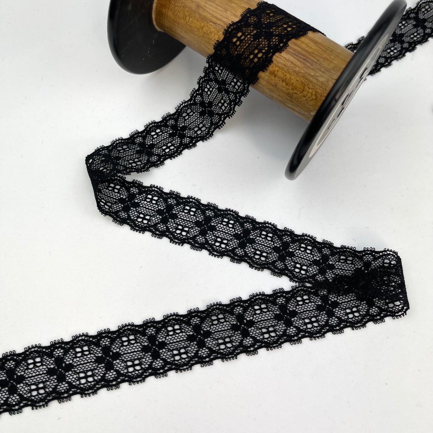 Maree Black 25mm Stretch Lace