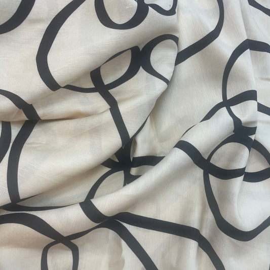 1.35m SHONA JOY ribbon swirls linen viscose