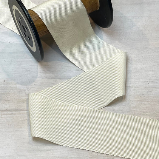 Vanilla 55mm Rayon Gross Grain Ribbon