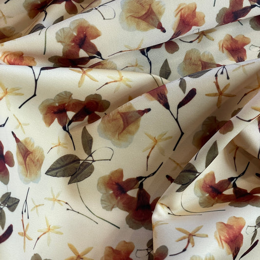 Falling flowers Printed Lycra