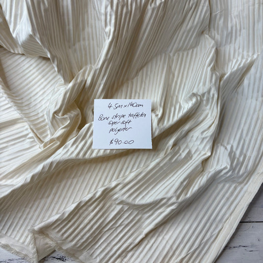 4.5m Bone Stripe Taffeta