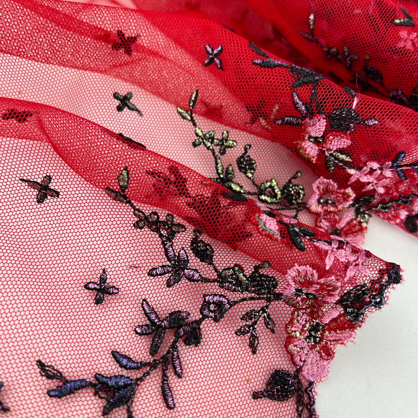 Rouge Garden Embroidered Lace