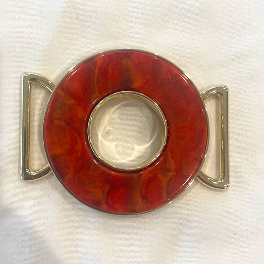 Rust marble Ring buckle large