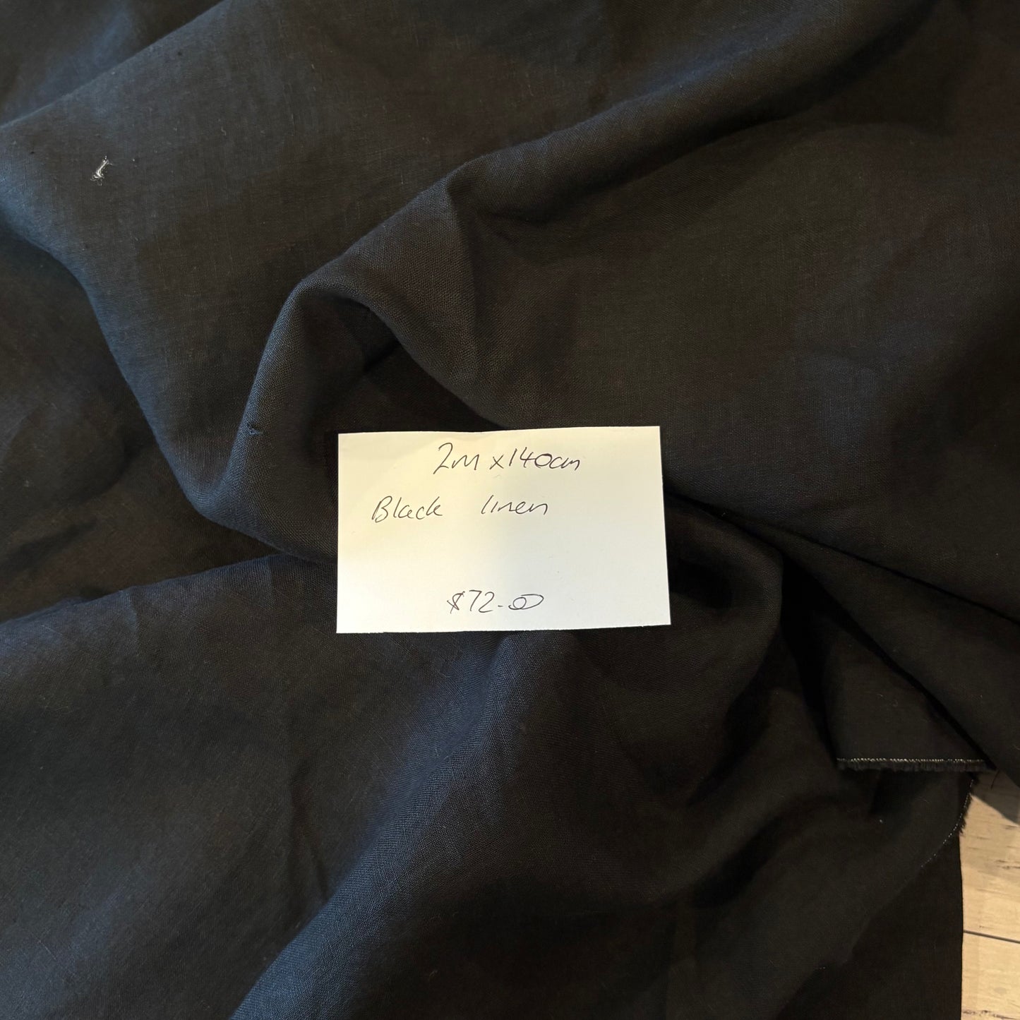 2m Black Linen