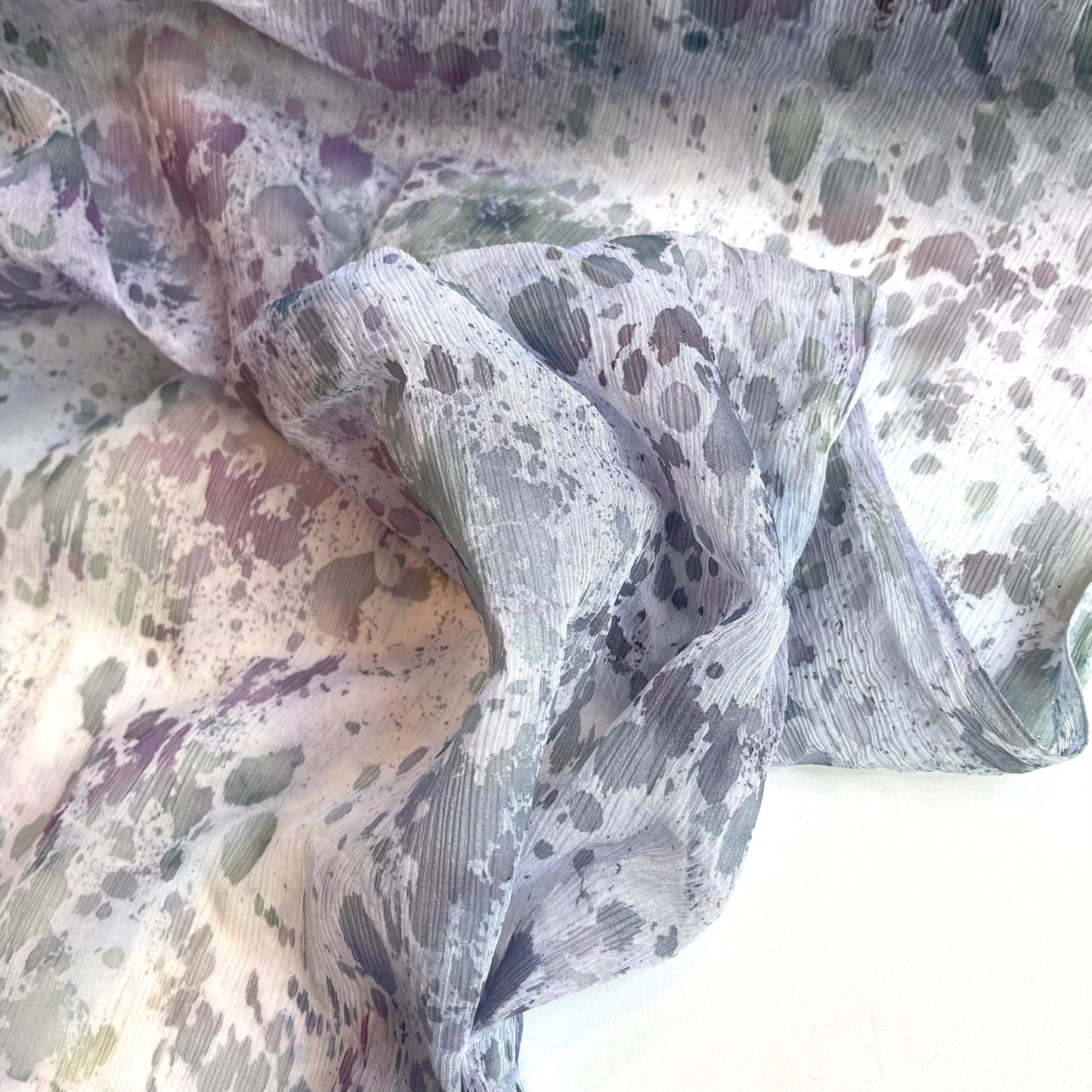 Lilac Moon Crinkle Silk Chiffon