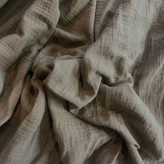 khaki double gauze