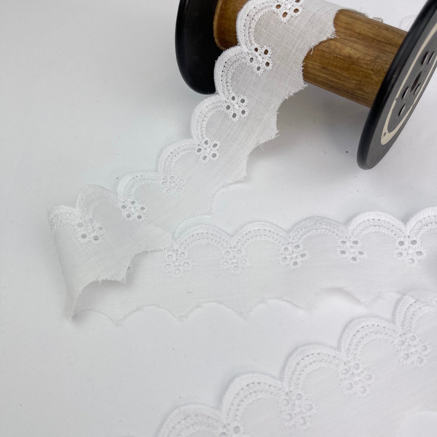 Celina White 40mm Broderie Trim