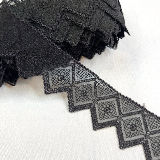 3mtrs ZIMMERMAN Black Embroidered Trim