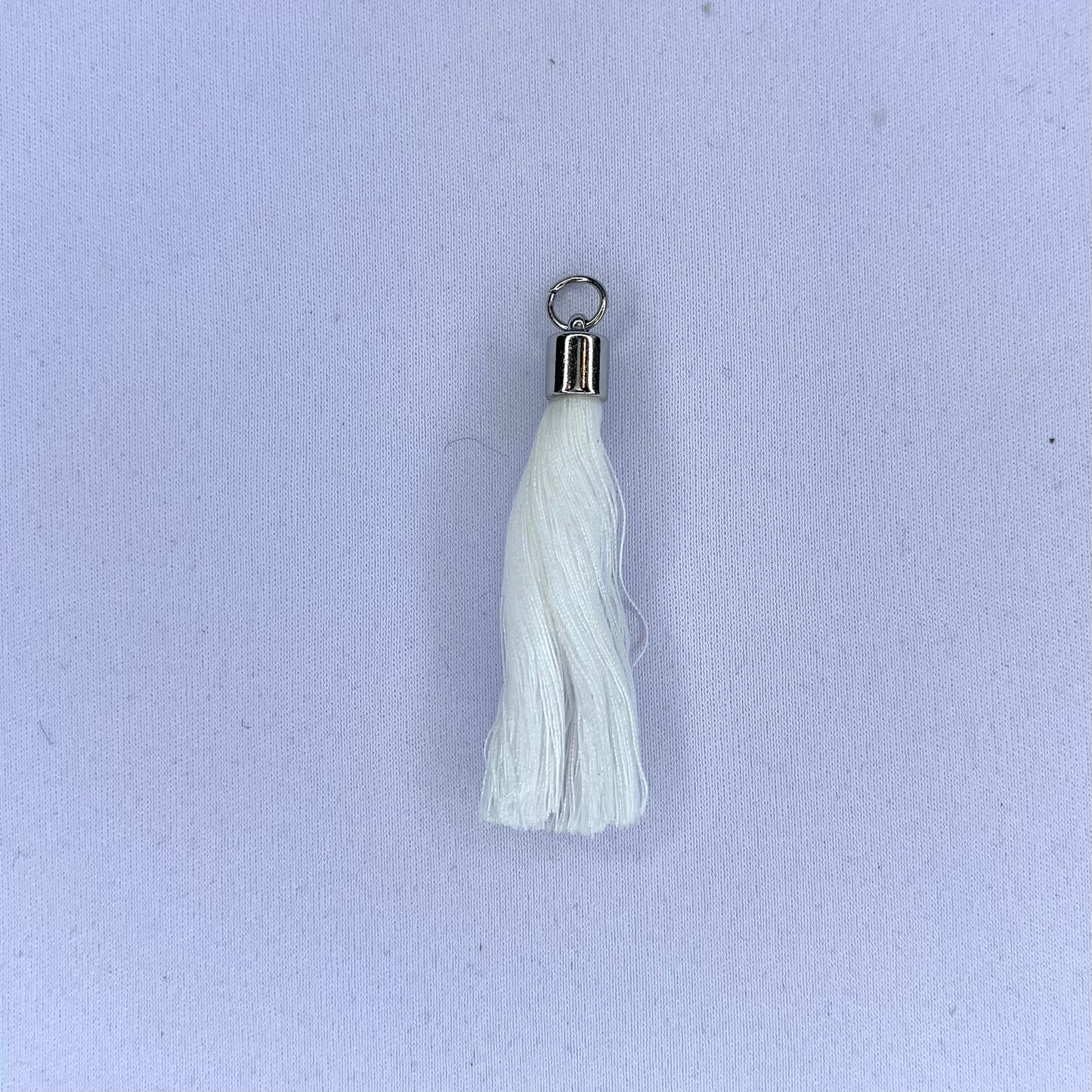 Silver / White Tassle