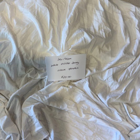1m White Viscose Jersey