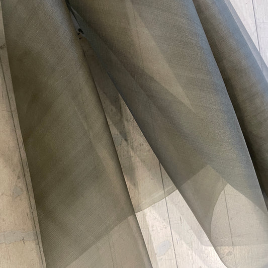 Smokey khaki Silk Organza