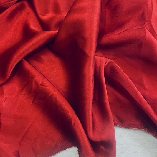 Cardinal red Silk Satin