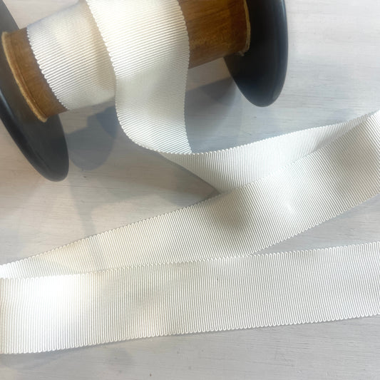 Ivory 32mm grossgrain ribbon