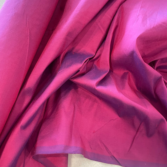 Fuchsia plum shot Silk Dupion