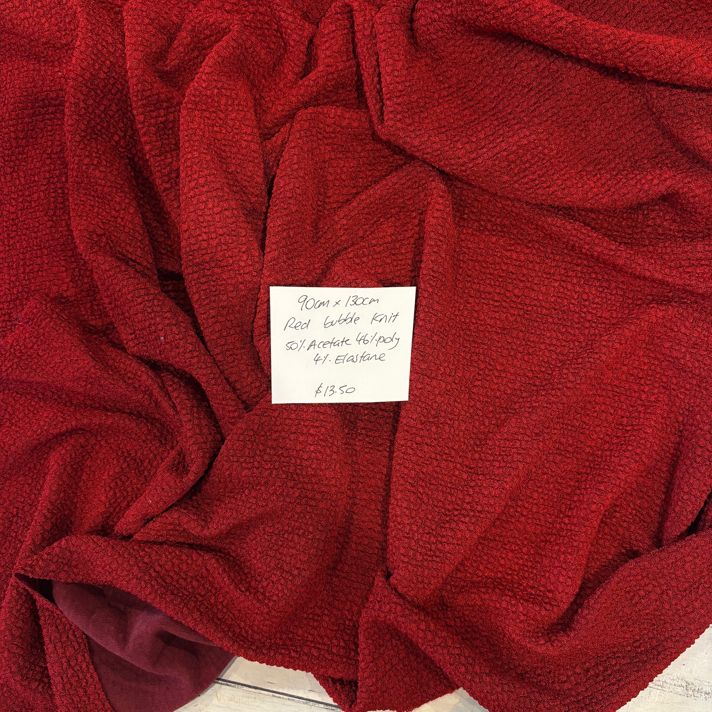 90cm Red Bubble Knit