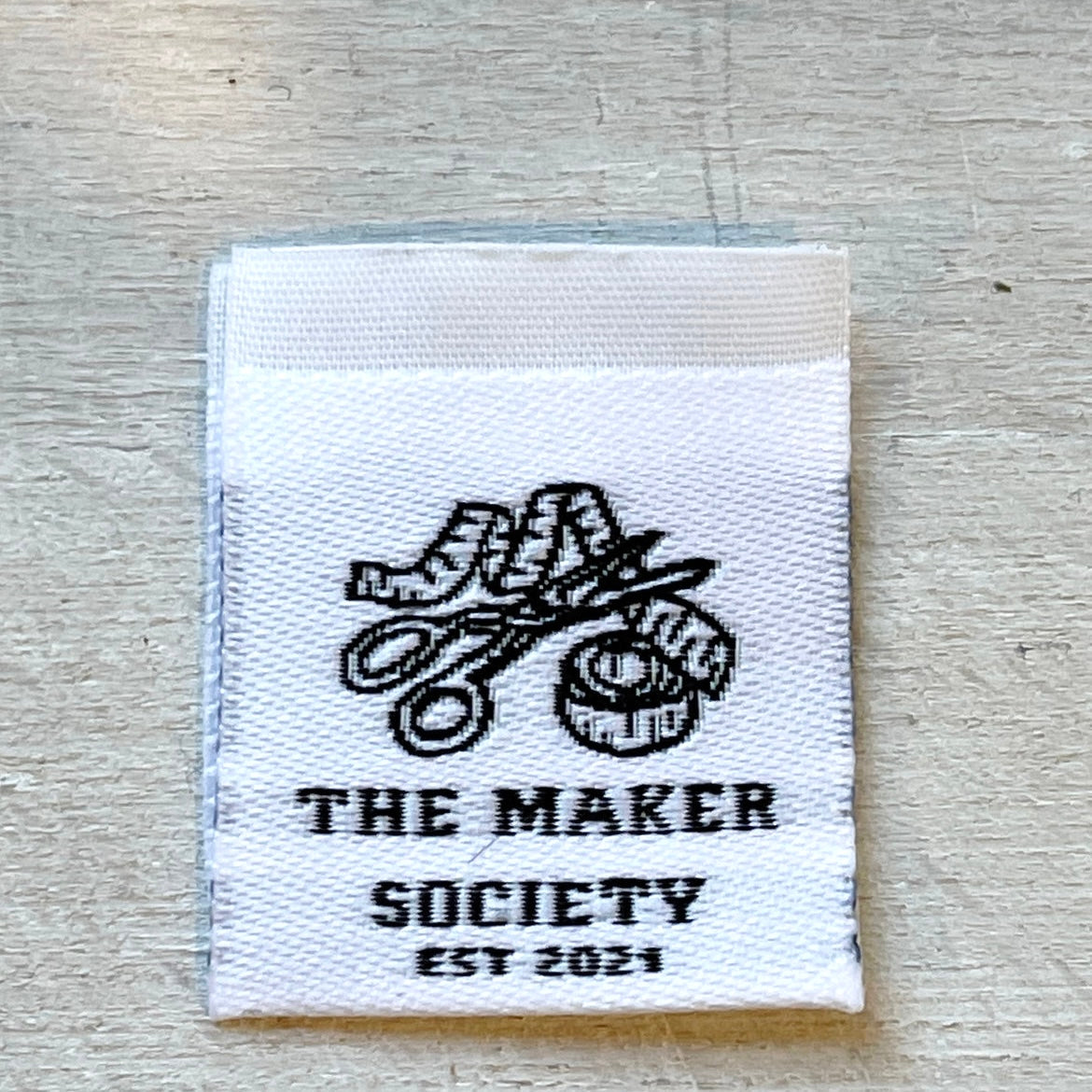 Set of 8 THE MAKER SOCIETY cloth labels