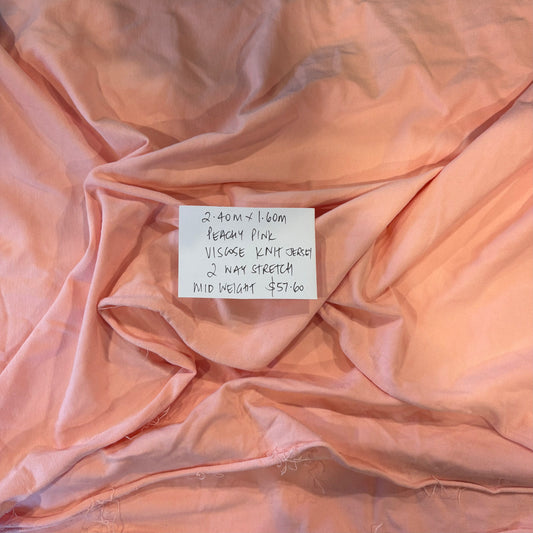 2.4m Peachy Pink Viscose Knit Jersey