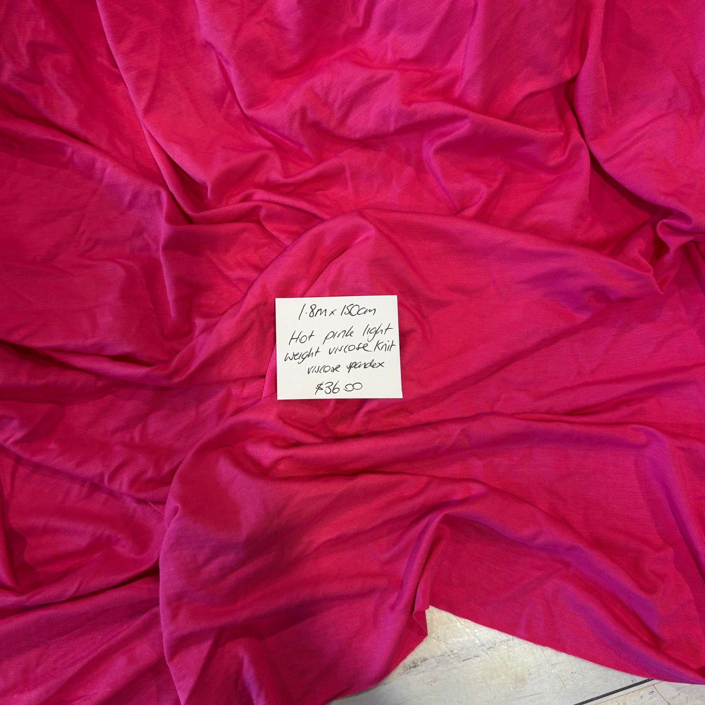 1.8m Hot Pink Lightweight Viscose Knit