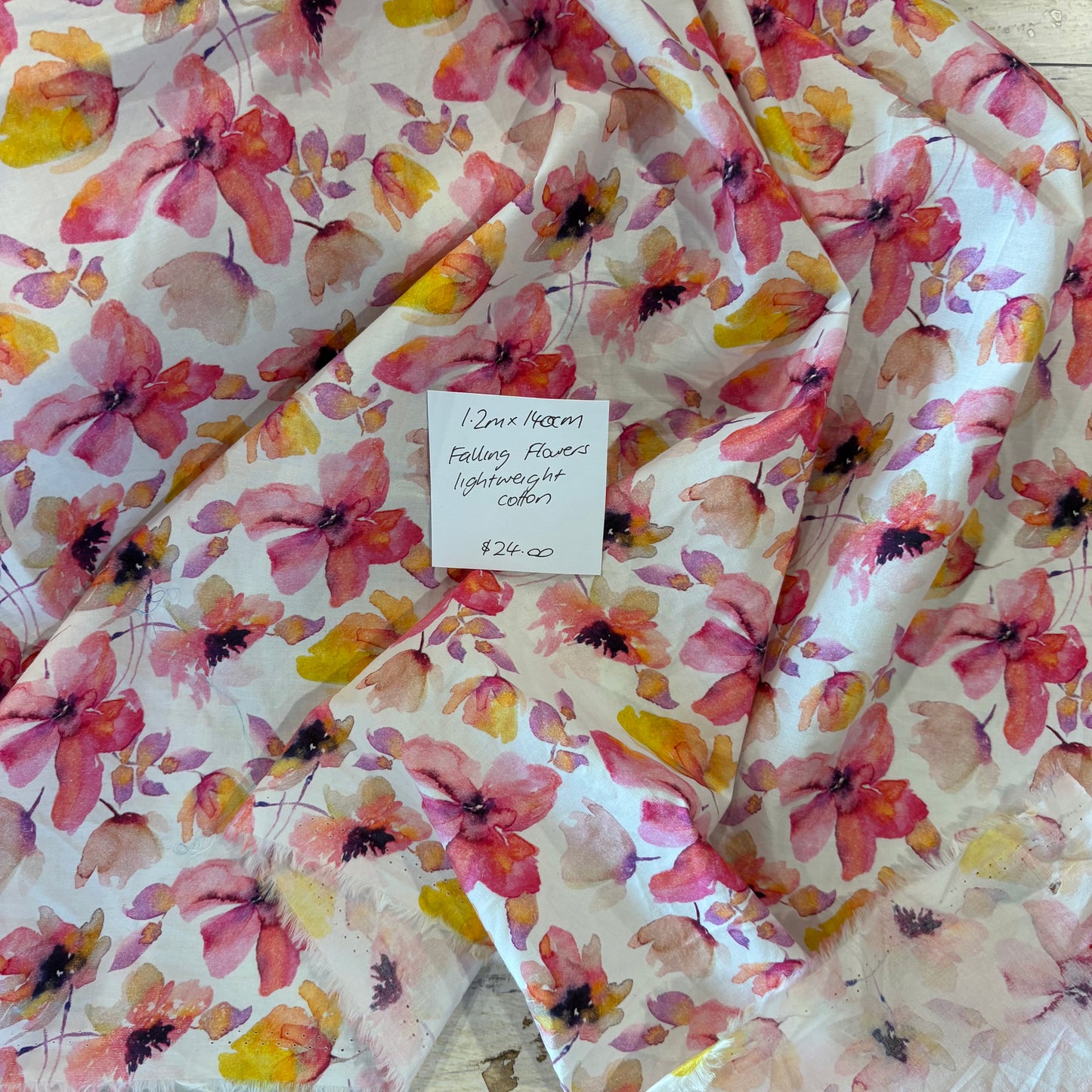 1.2m Falling Flowers Cotton