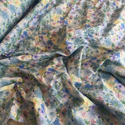 Watercolour garden Cotton Shirting
