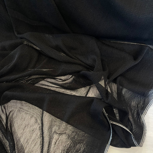 Black Fine Silk Mesh