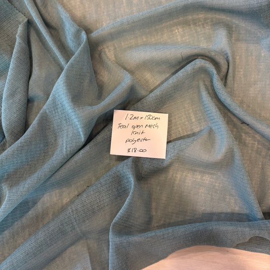 1.2m Teal Open Mesh Knit