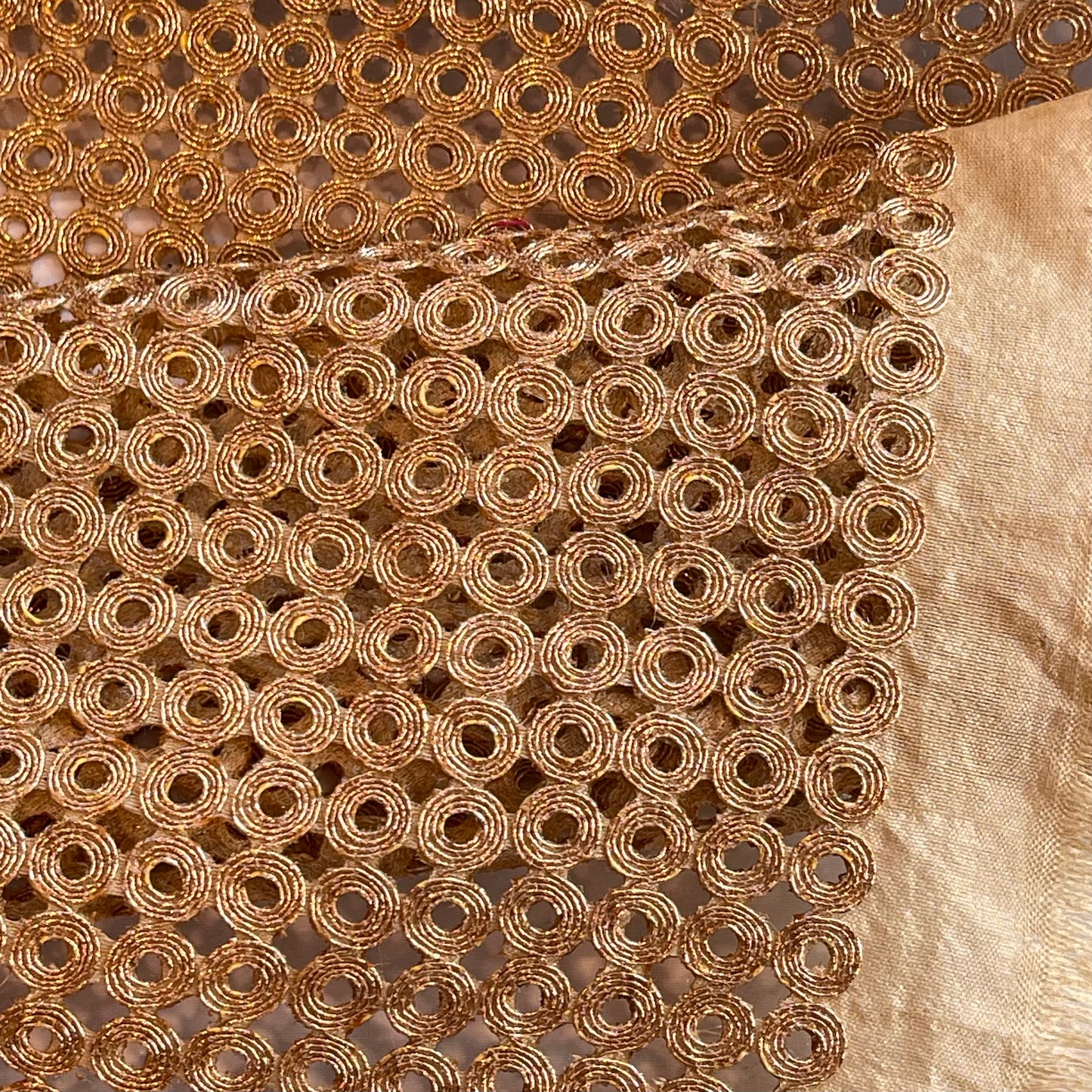 Bronze Eyelets Embroidered Lace