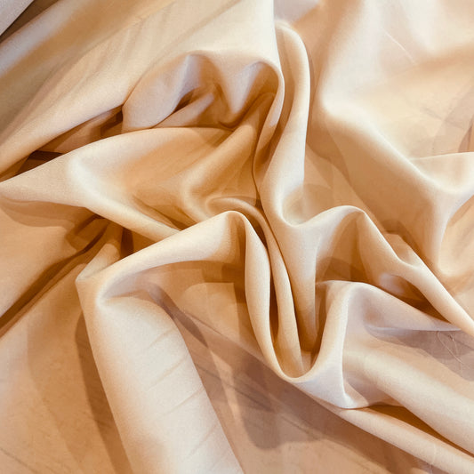 Caramilk stretch viscose crepe de chine
