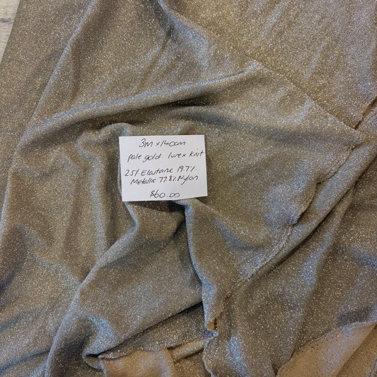 3m Pale Gold Lurex Knit