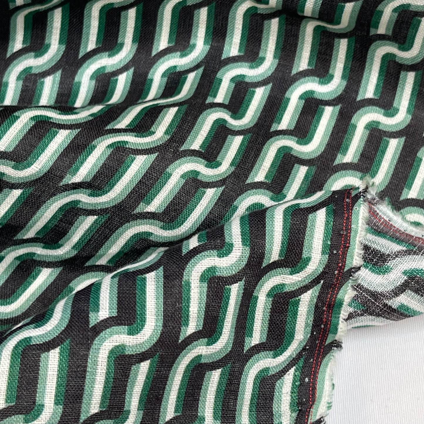 Linked Chains Linen Green