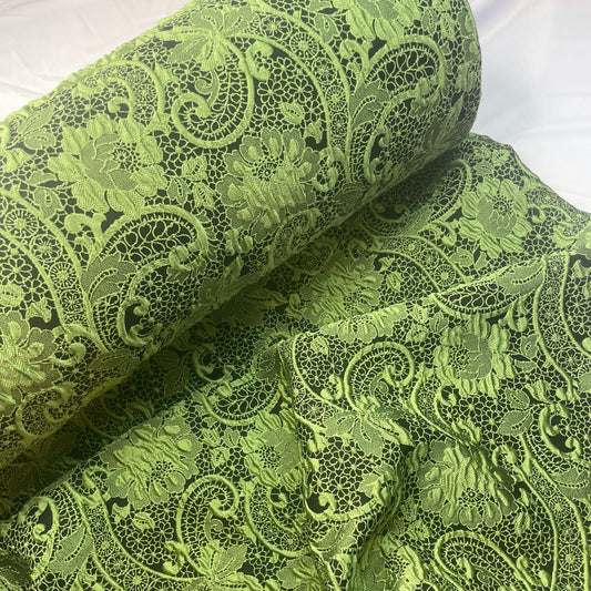 Lime parade Soft Cloque Brocade